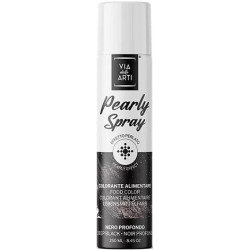 Pearly Deep Black Via delle Arti (250ml) – Colorante Alimentare Spray Nero Profondo Perlato