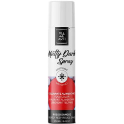 Matty Dark Bloody Red colorante alimentare spray rosso sangue scuro da 250 ml di Via delle Arti da Volcke Aerosol