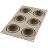 Mini girotondo Silikomart: stampo silicone per 6 mini spirali 3D di diametro 68 ed h 37 mm