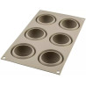 Mini girotondo Silikomart: stampo silicone per 6 mini spirali 3D di diametro 68 ed h 37 mm Mini girotondo Silikomart: stampo silicone per 6 mini spirali 3D di diametro 68 ed h 37 mm