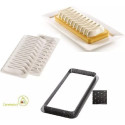 Kit tarte nouvelle vague Silikomart: anello rettangolare e stampo silicone crostata nuova onda