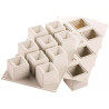 Mosaico Silikomart stampo silicone 3D 9 savarin cubi 50x50 h50 mm Mosaico Silikomart stampo silicone 3D 9 savarin cubi 50x50 h50 mm