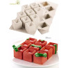 Stampo in silicone Mosaico tridimensionale per torta di cubetti savarin di lato 5 cm da Silikomart Stampo in silicone Mosaico tridimensionale per torta di cubetti savarin di lato 5 cm da Silikomart