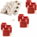 Stampo in silicone Mosaico tridimensionale di cubetti savarin di lato 5 cm da Silikomart