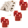 Stampo in silicone Mosaico tridimensionale di cubetti savarin di lato 5 cm da Silikomart Stampo in silicone Mosaico tridimensionale di cubetti savarin di lato 5 cm da Silikomart