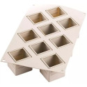 Mosaico Silikomart: stampo silicone 3D per 9 savarin a forma di cubi 50x50 h50 mm