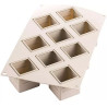 Mosaico Silikomart: stampo silicone 3D per 9 savarin a forma di cubi 50x50 h50 mm Mosaico Silikomart: stampo silicone 3D per 9 savarin a forma di cubi 50x50 h50 mm