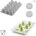 Stampo Mini Puff, Mini Sbuffo o mini cupola diametro 4 cm, h 4 cm da 4 cl in silicone, ad effetto 3D di Silikomart
