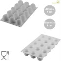 Stampo Mini Puff, Mini Sbuffo o mini cupola diametro 4 cm, h 4 cm da 4 cl in silicone, ad effetto 3D di Silikomart