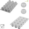 Stampo Mini Puff, Mini Sbuffo o mini cupola diametro 4 cm, h 4 cm da 4 cl in silicone, ad effetto 3D di Silikomart Stampo Mini Puff, Mini Sbuffo o mini cupola diametro 4 cm, h 4 cm da 4 cl in silicone, ad effetto 3D di Silikomart