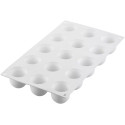 Dome 40 ml Silikomart: stampo in silicone bianco per 15 mini cupole di diametro 4 x h 4 cm