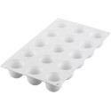 Dome 40 ml Silikomart: stampo in silicone bianco per 15 mini cupole di diametro 4 x h 4 cm