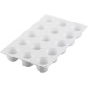 Dome 40 ml Silikomart: stampo in silicone bianco per 15 mini cupole di diametro 4 x h 4 cm