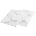 Decor round 80 Silikomart: stampo silicone per decoro di monoporzioni tonde di ø8,5 cm