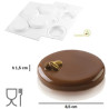 Decor round 80 Silikomart: stampo silicone per decoro di monoporzioni tonde di ø8,5 cm
