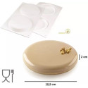 Decor Round 230 Silikomart: stampo in silicone 2 decori tondi da 230 ml ø12,2 cm ed altezza 2 cm