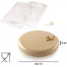 Decor Round 230 Silikomart: stampo in silicone 2 decori tondi da 230 ml ø12,2 cm ed altezza 2 cm