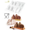 Tre cime 120 ml Silikomart: stampo silicone cime dolomitiche 120x45 h 65 mm Tre cime 120 ml Silikomart: stampo silicone cime dolomitiche 120x45 h 65 mm