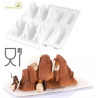 Tre cime 120 ml Silikomart: stampo silicone cime dolomitiche 120x45 h 65 mm Tre cime 120 ml Silikomart: stampo silicone cime dolomitiche 120x45 h 65 mm