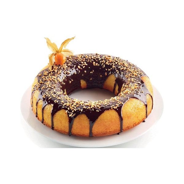 Sft205 ciambellone Silikomart: stampo silicone con anello per ciambella bassa o savarin ø24xh5,5 cm