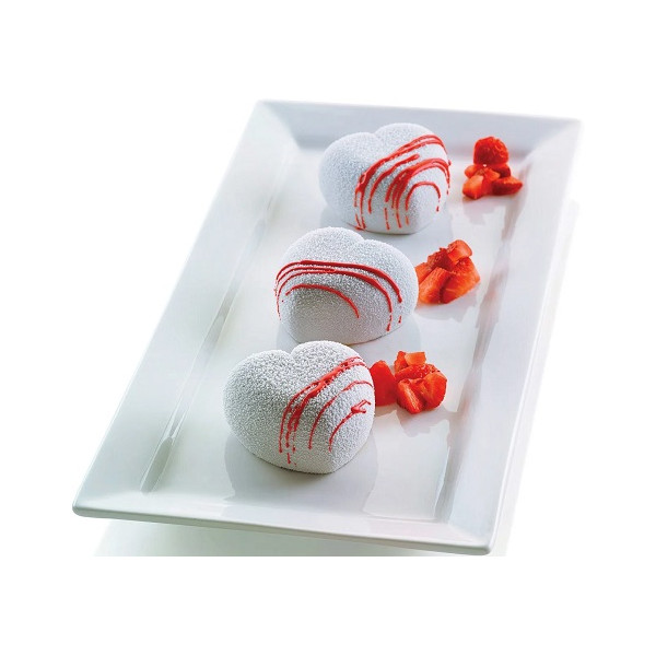 Cuoricino Silikomart: stampo in silicone per 8 piccoli cuori 3D da 63x65 h 39 mm