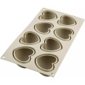 Cuoricino Silikomart stampo silicone 8 piccoli cuori 3D da 63x65 h 39 mm