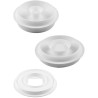 Kit Trinity 1400 Silikomart set 3 stampi silicone per ciambella trinità da 20 xh6 cm Kit Trinity 1400 Silikomart set 3 stampi silicone per ciambella trinità da 20 xh6 cm