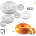 Kit Trinity 1400 Silikomart set 3 stampi silicone per ciambella trinità da 20 xh6 cm
