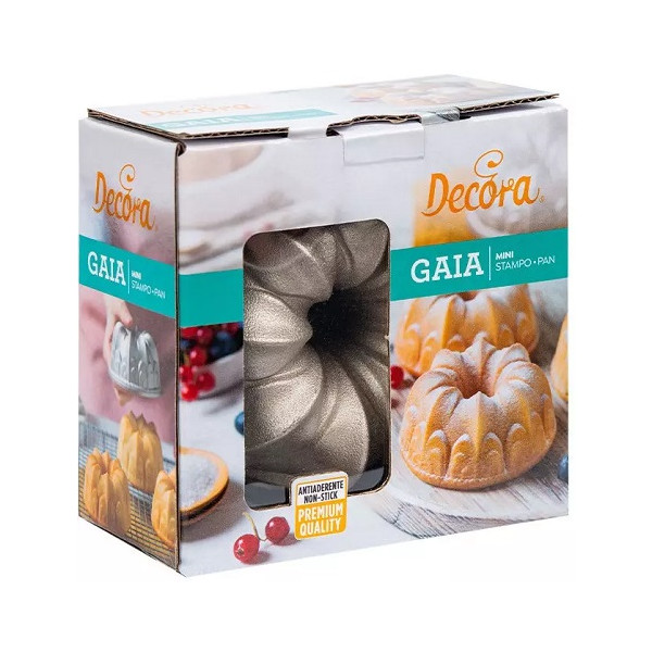 Mini Gaia Decora stampo alluminio pressofuso per ciambelline 10 h 5 cm