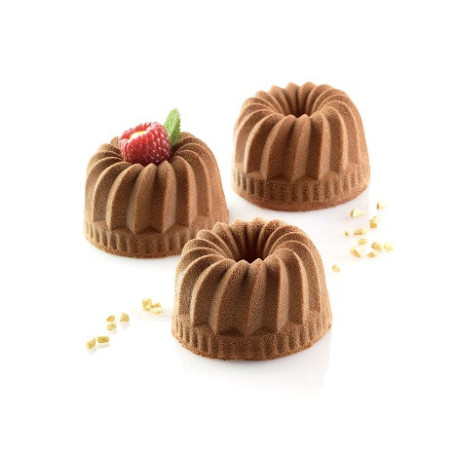 Gugelhopf Silikomart stampo silicone per 6 piccole ciambelle di ø7,5 cm