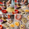 Halloween Monsters Decora o mostri di halloween set 2 tagliapasta e 4 stencil Halloween Monsters Decora o mostri di halloween set 2 tagliapasta e 4 stencil