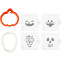 Halloween Monsters Decora o mostri di halloween set 2 tagliapasta e 4 stencil