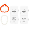 Halloween Monsters Decora o mostri di halloween set 2 tagliapasta e 4 stencil Halloween Monsters Decora o mostri di halloween set 2 tagliapasta e 4 stencil