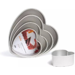 Teglie Cuore con Bordi Dritti Decora (Ø15/35cm) – Alluminio Anodizzato (H7,5cm)