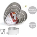 Stampo cuore in alluminio anodizzato teglia professionale 15 cm da Decora