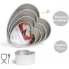 Stampo cuore in alluminio anodizzato teglia professionale 15 cm da Decora