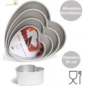 Stampo cuore in alluminio anodizzato teglia professionale 20 cm da Decora