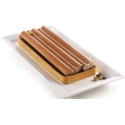 Kit tarte bamboo Silikomart set anello e stampo silicone bambù per decoro crostata rettangolare