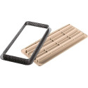 Kit tarte bamboo Silikomart set anello e stampo silicone bambù per decoro crostata rettangolare