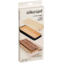 Kit tarte bamboo Silikomart set anello e stampo silicone bambù per decoro crostata rettangolare
