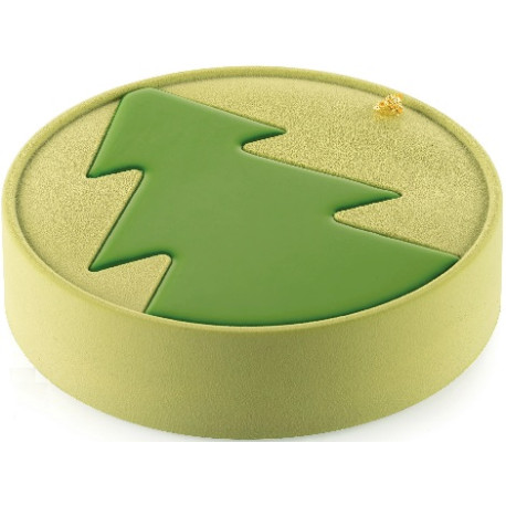Hiver Silikomart: stampo silicone grigio per torte con decoro pino invernale da 20 cm Hiver Silikomart: stampo silicone grigio per torte con decoro pino invernale da 20 cm