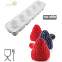 Mora & Lampone 110 Silikomart stampo silicone 3D con supporto in plastica per frutti  da 65 h 67 mm
