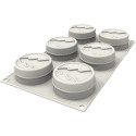 Mini Hiver Silikomart stampo silicone inverno per tortine con decoro albero di pino innevato da 7 cm