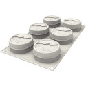 Mini Hiver Silikomart stampo silicone inverno per tortine con decoro albero di pino innevato da 7 cm