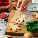 Ginger Christmas Decora set 2 tagliapasta e 4 stencil per omino natalizio decorato