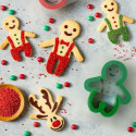 Ginger Christmas Decora set 2 tagliapasta e 4 stencil per omino natalizio decorato