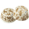 36 Pirottini Muffin in carta decoro Gold Elegant Christmas diametro 5 cm altezza 3,2 cm da Decora