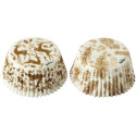 36 Pirottini Muffin in carta decoro Gold Elegant Christmas diametro 5 cm altezza 3,2 cm da Decora
