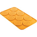 Cerchio 3.0 Silikomart Linea Naturae: stampo per 9 cerchi in silicone giallo