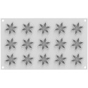 Corolle 4 Silikomart: stampo silicone decorativo 15 fiori a 6 petali